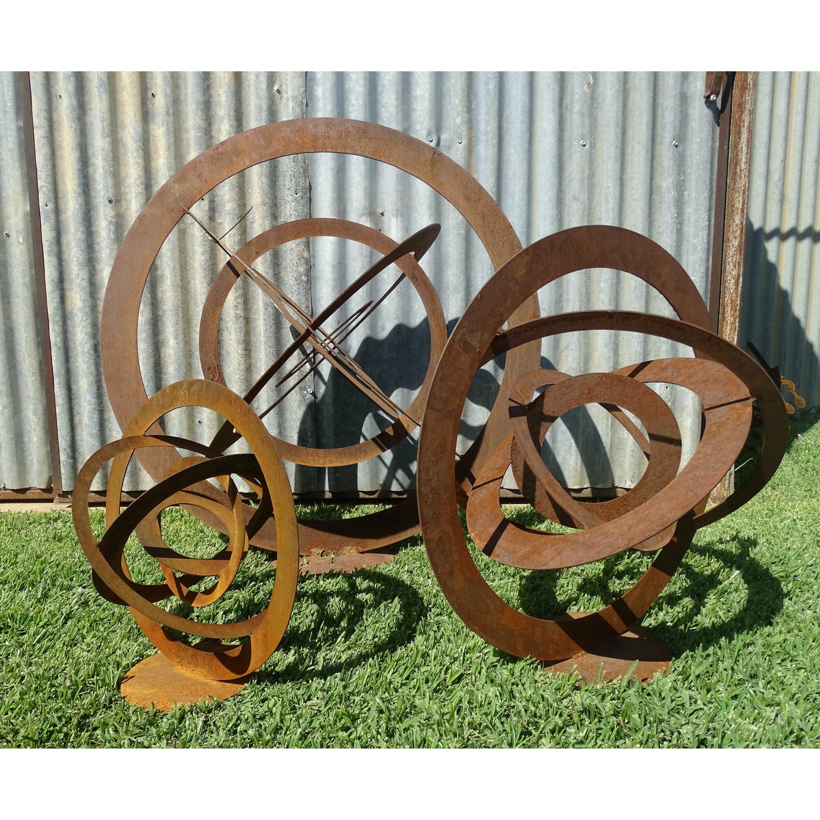 Sphere (3 sizes available) Metal Garden Art-Old n Dazed