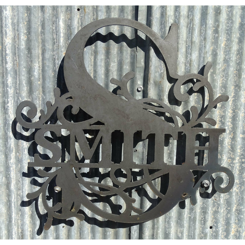 Split Letter Monograms Personalised Metal Sign-Old n Dazed
