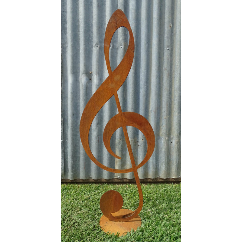 Treble Clef Music (4 sizes available) Metal Garden Art-Old n Dazed