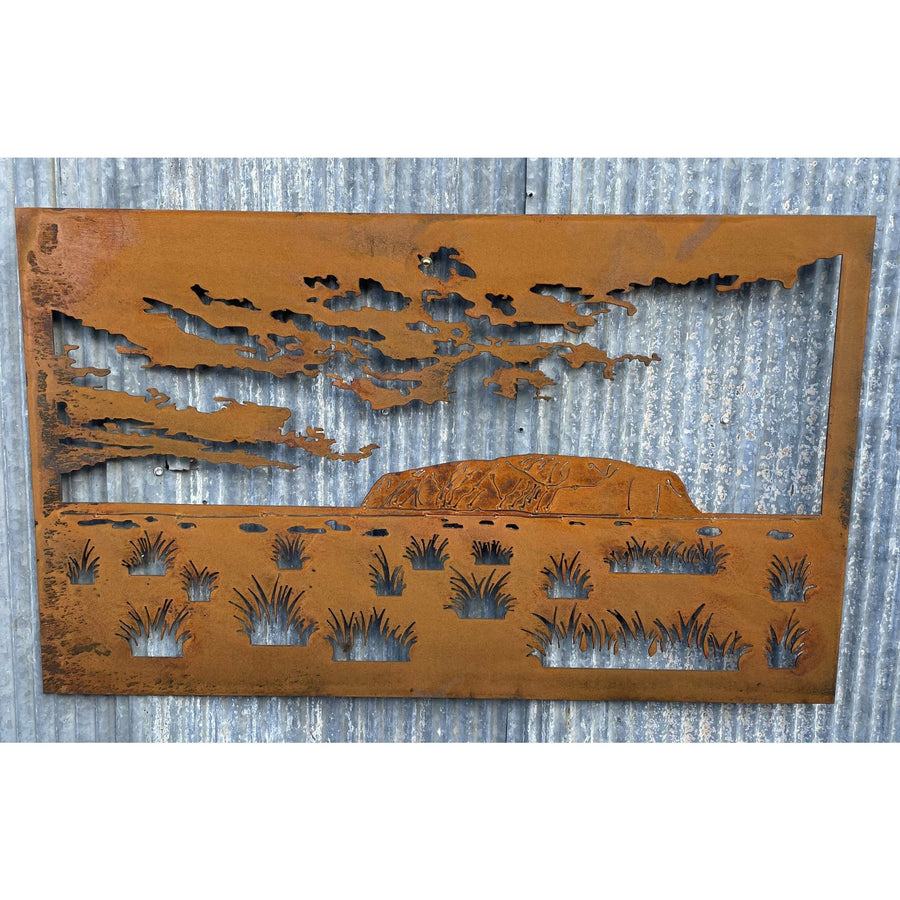 Uluru Landscape Australian Outback Metal Wall Art-Old n Dazed