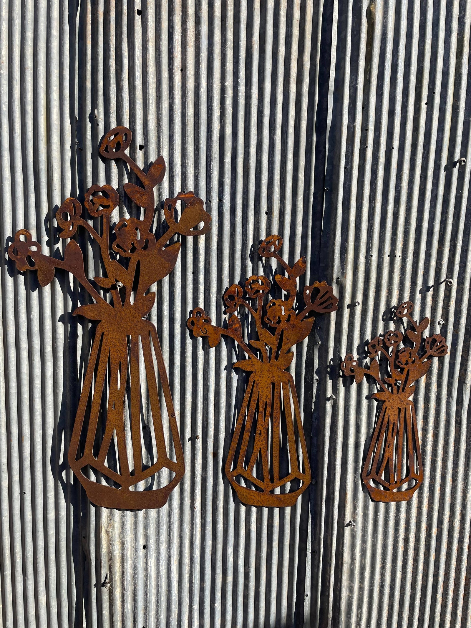 Vase of Flowers Wall Art or Garden Art-Old n Dazed