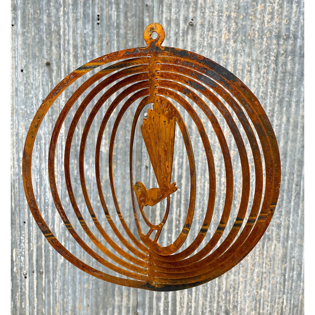 Willy wagtail Metal Wind spinner-Old n Dazed