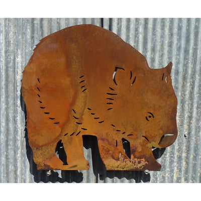 Wombat Metal Wall Art-Old n Dazed