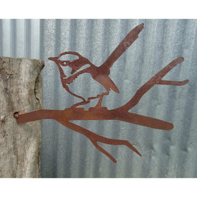 Wren Metal Bird Tree Spike-Old n Dazed