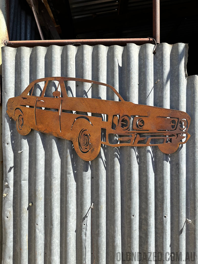 XW Ford Sedan Metal Wall Art-Old n Dazed